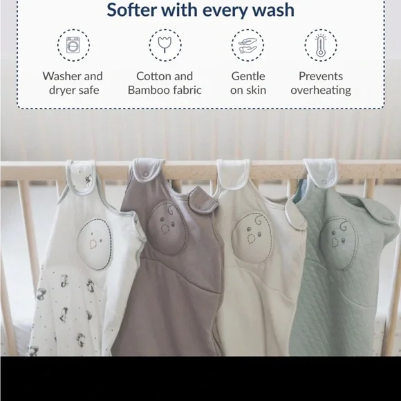 Nested Bean Sleep Sack- Stardust Grey - Picture 8 of 9